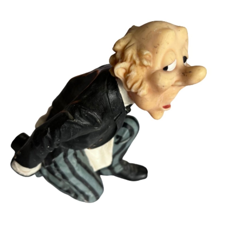 Vintage James the Butler Wine Bottle Holder Figurine - Retro Barware Decor